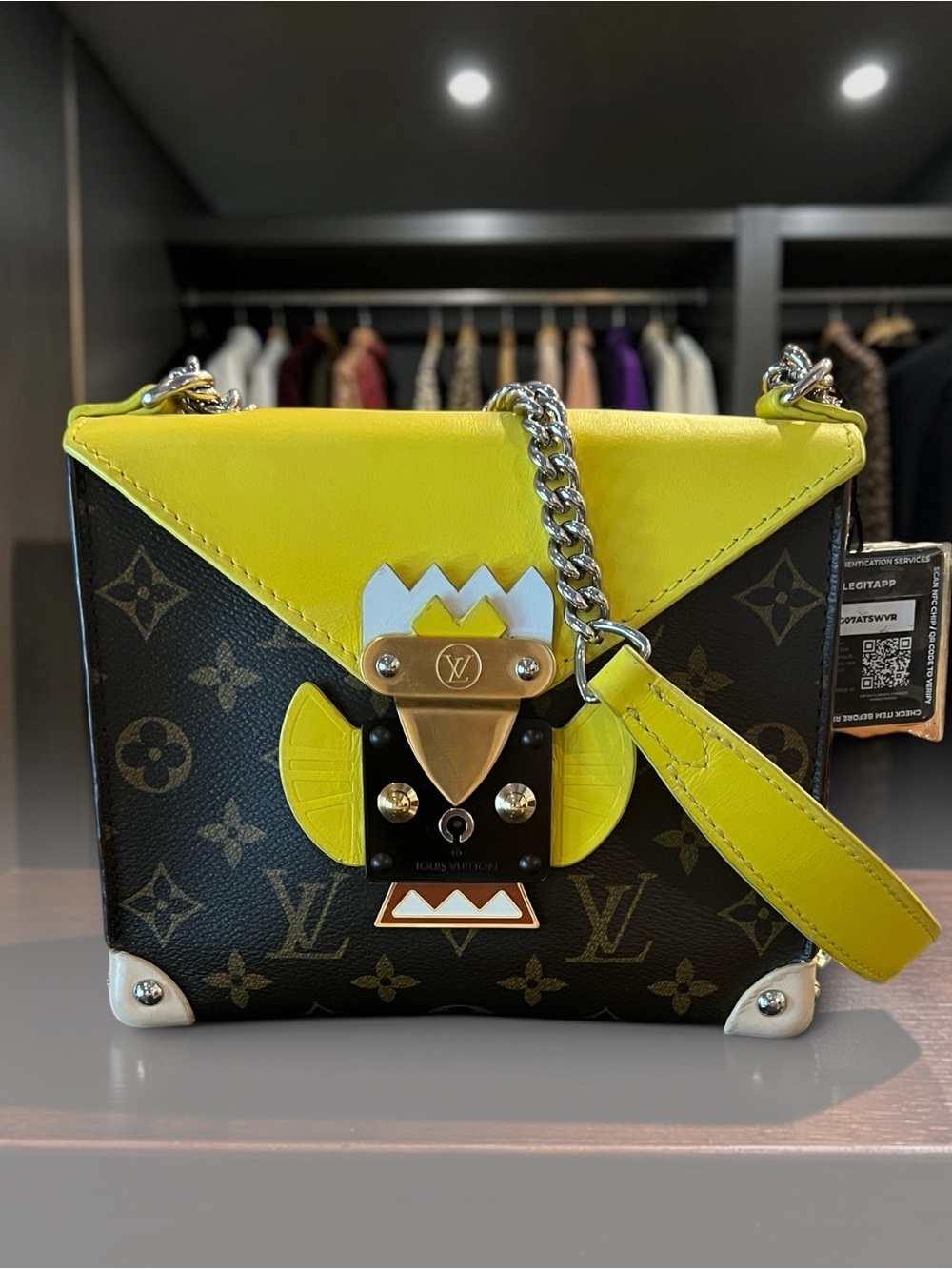 Rare Louis Vuitton Limited Edition Tribal Mask Sliding Chain PM Bag